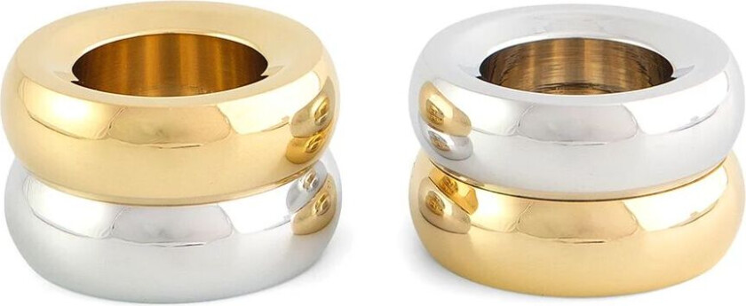 KLONG Marriage Duo lysestake 2 deler Messing-sølv