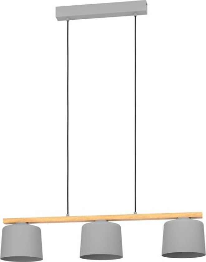 Mariel, Fleksibel montering, Brun, Grå, Grå, Stål, Tre, Sort, Innendørs