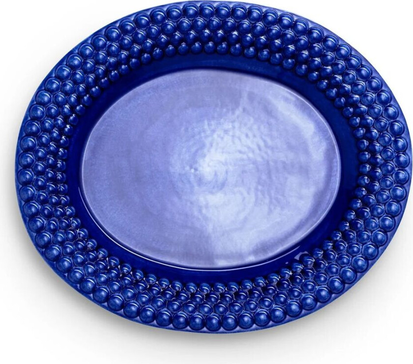 Bubbles ovalt fat 35 cm Blå