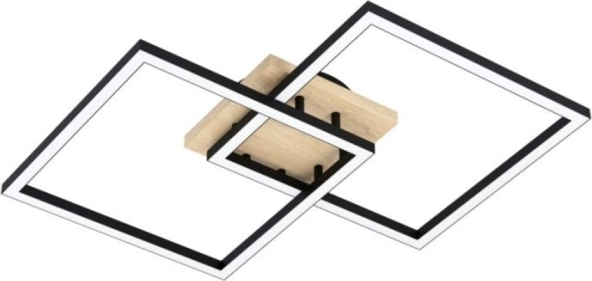 Lomaltas-Z, 4 ampuller, LED, 4400 lm, IP20, Sort, Brun, Hvit