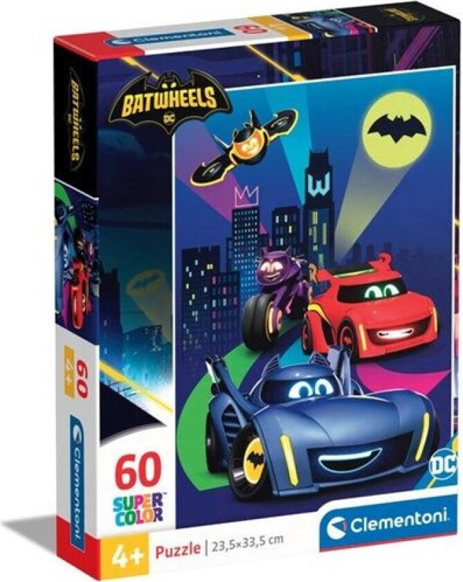 Supercolor Batwheels, 60 stk, tegneserier, 4 år