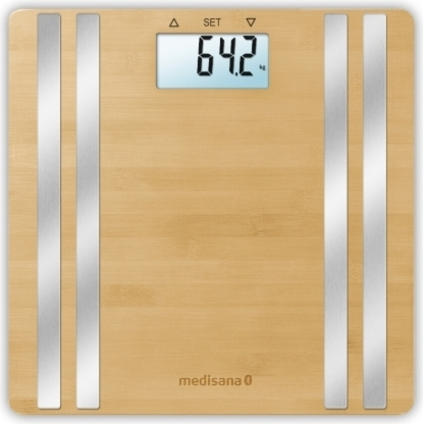 BS 550, Elektronisk personvekt, 180 kg, 100 g, Tre, kg, lb, ST, firkant