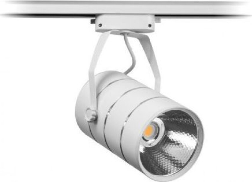 Nvox LED shop lamps track spotlight single phase white metal 30w 2550lm neutral light 4000k