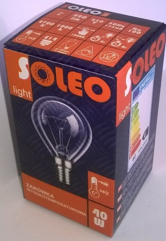 Soleo høytemperaturpære 40W P45 E14 230V (WST-2630)