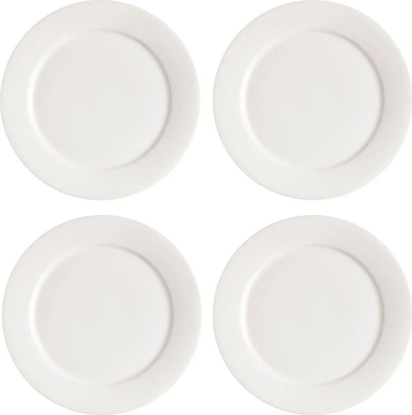 Kalk tallerken 21 cm 4-stk. hvit