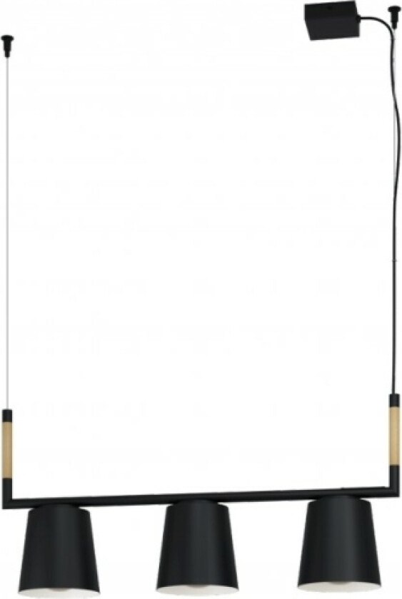 Lacey, 3 ampuller, E27, IP20, Sort, Brun