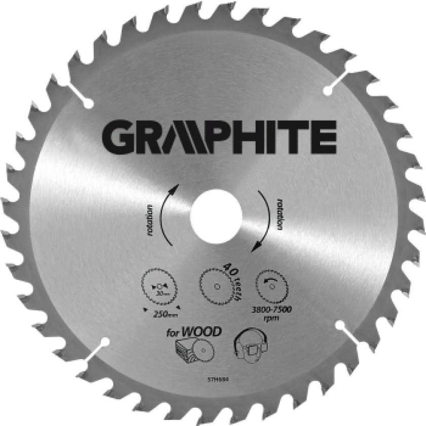 Grafitt Grafitt sirkelsagblad 180x30mm, 60 tenner - 55H605