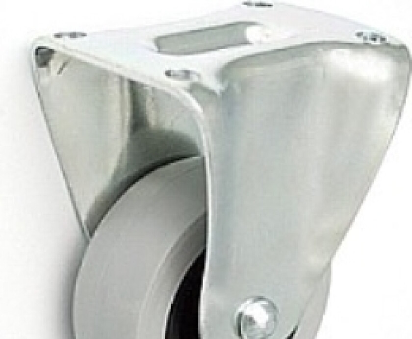 Møbelhjul i plast og gummi med fast hus 60mm - M63T