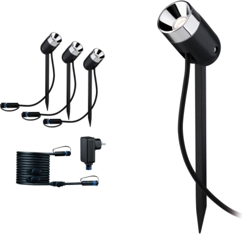 942.42, Utendørs bakkebelysning, Sort, Plast, IP65, Hage, II