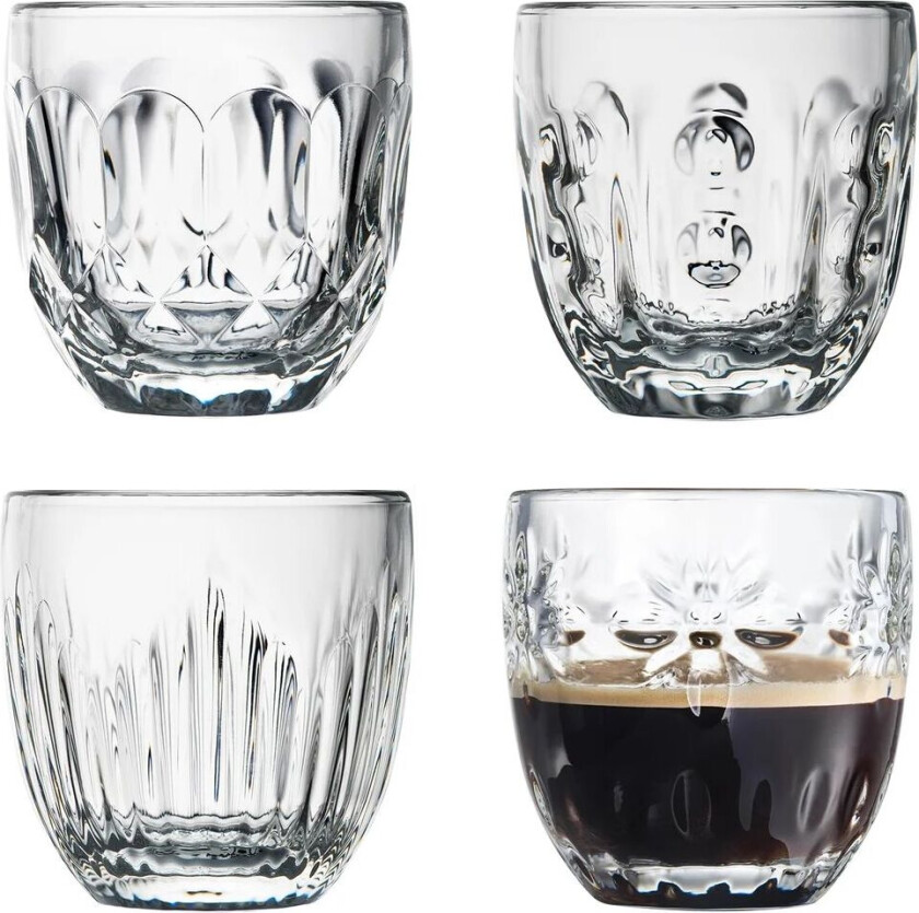 La Rochère Troquet espressoglass 10 cl 4 deler Klar