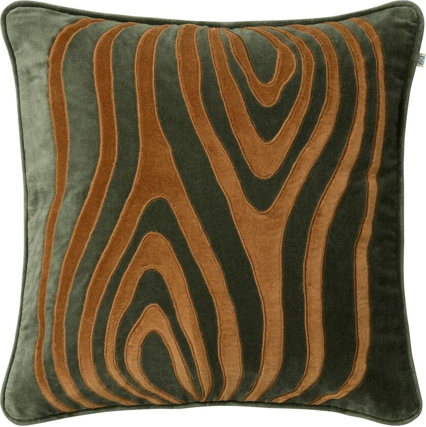 Mita putetrekk 50x50 cm Forest green-cognac
