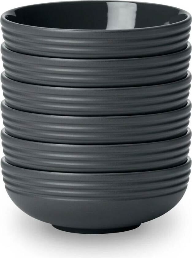 Lines skål Ø16 cm 6-stk. Mørkegrå
