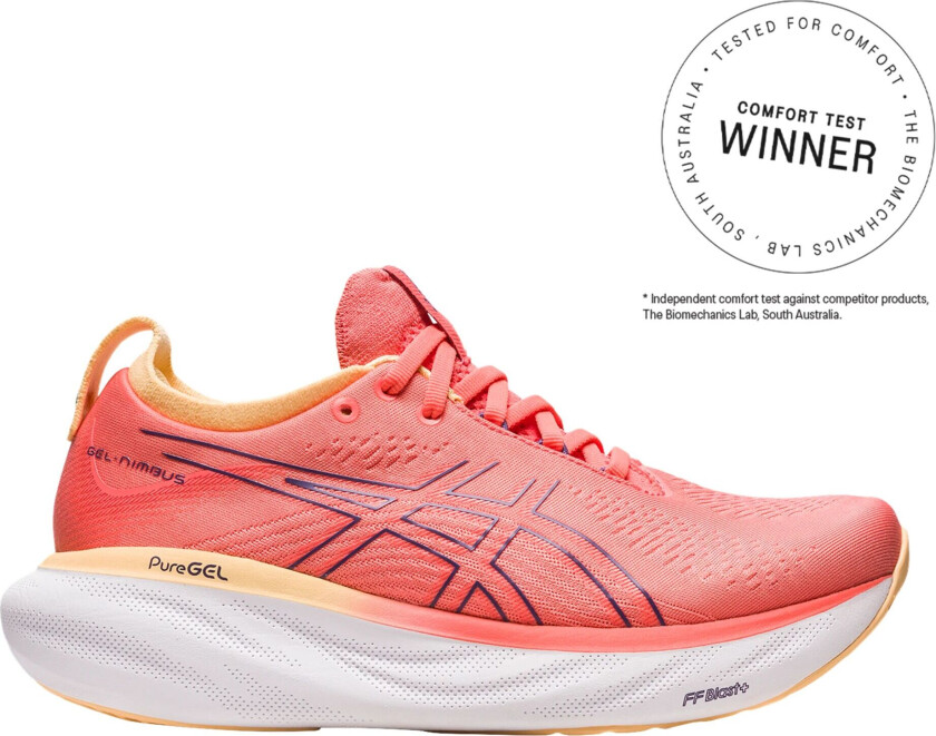 Asics Gel-Nimbus 25, løpesko, dame PAPAYA/DUSTY PURPLE