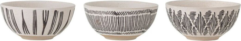 Eliana skål Ø 11,5 cm 3 deler Sort