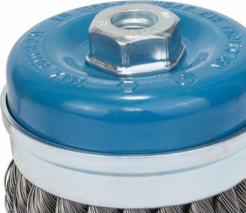 STÅLKOPBØRSTE Ø90MM M14 0,5MM FLETTET