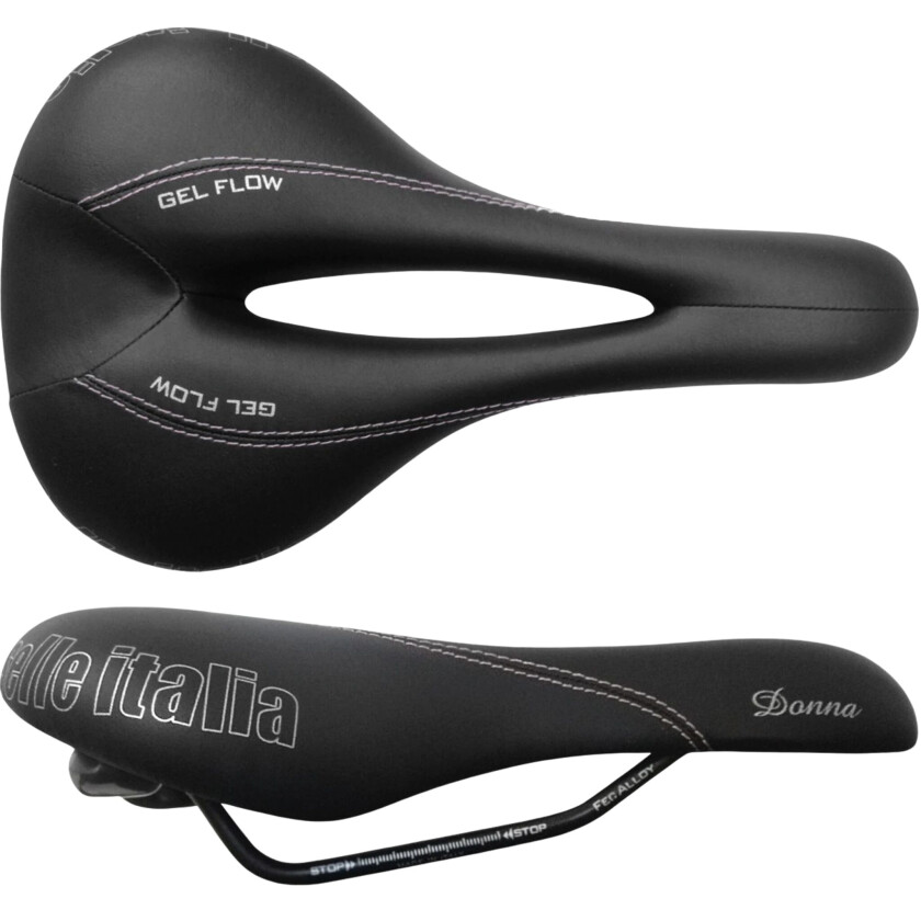 Saddle Donna Gel Flow Lady, sykkelsete, dame Black