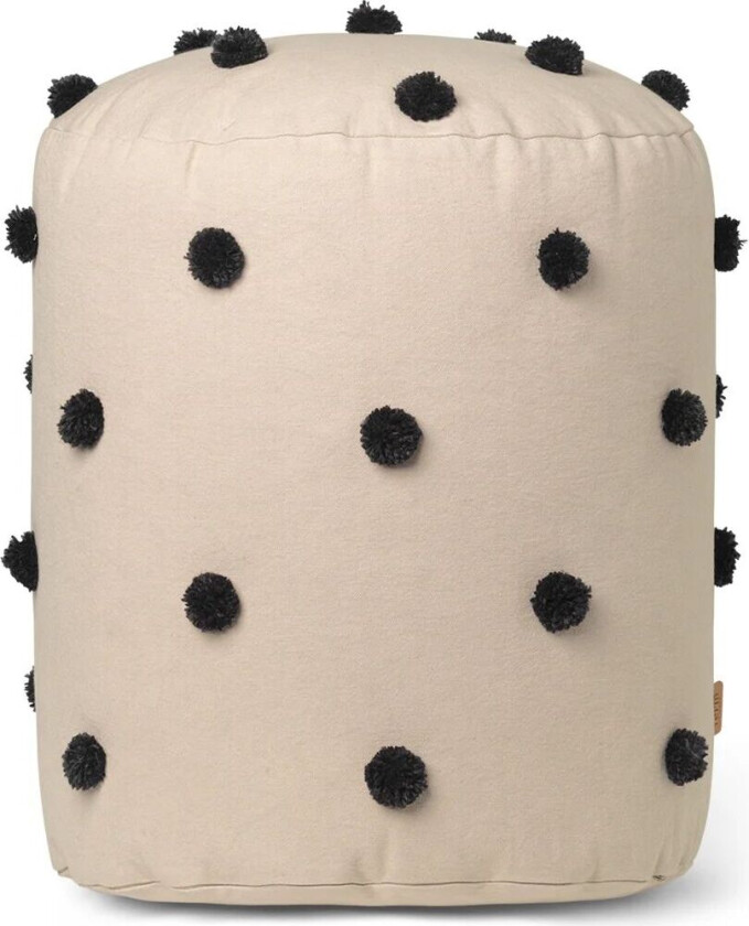 Dot puff Ø39 cm Sand-black