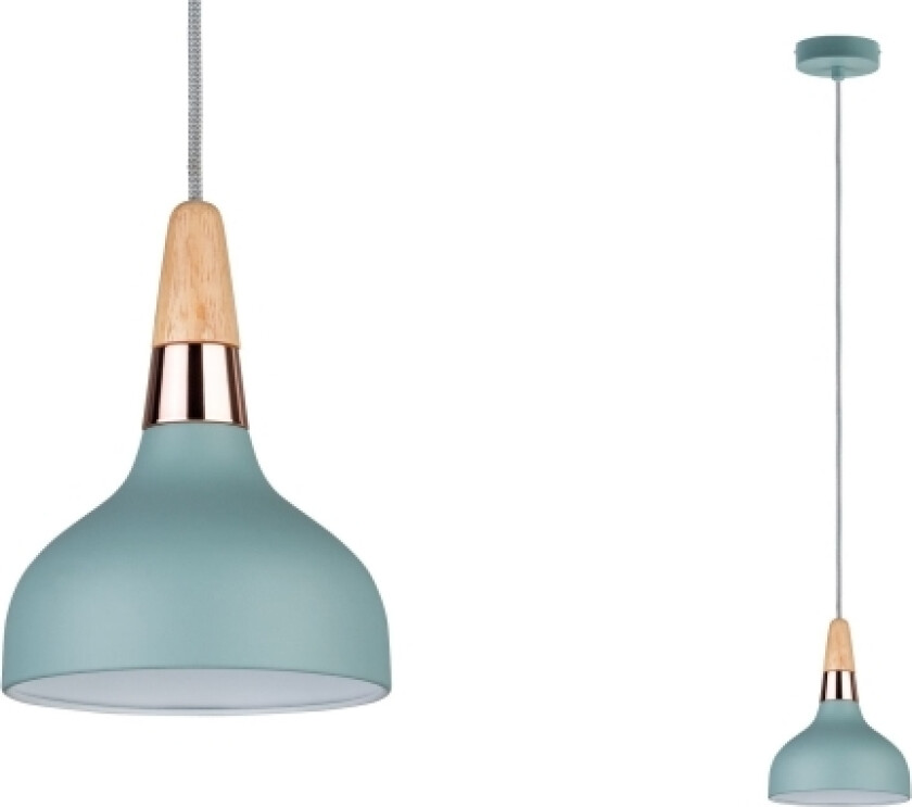 79652, Fleksibel montering, Kobber, Grønn, Grønn, Stoff, Metall, Tre, Rund, Innendørs