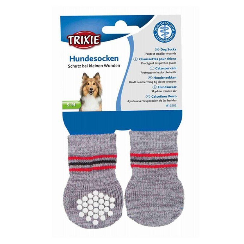 Bilde av Trixie Hundesokker Antiskli 2-pakk (S-M)