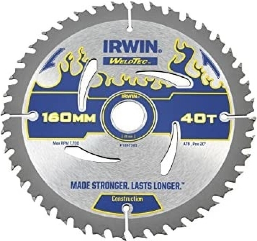 Irwin WeldTec sirkelsag 160x20x2,4mm 40 tenner. - 1897363