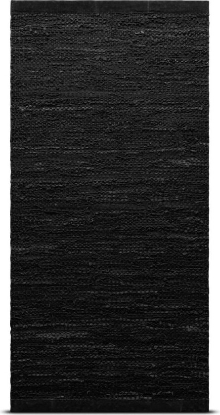 Leather gulvteppe 75x300 cm black (svart)