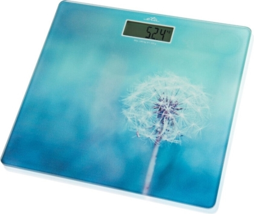 178090040, Elektronisk personvekt, 180 kg, 100 g, Blå, kg, lb, firkant