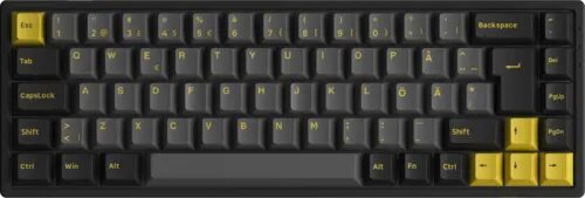 3068b Black/gold [ Cs Jelly Black] - Trådløs Tastatur