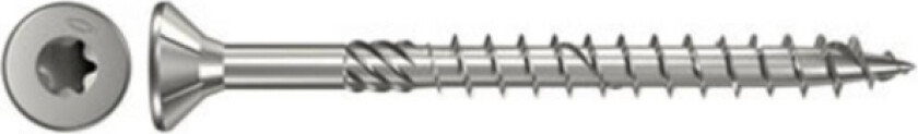 Fischertechnik Fischer 657088 Spånpladeskruer 5 mm 60 mm Invendig sekskant, Indvendig multitand, TX, Torx, T-profil Rustfrit stål V2A korrosionsbestandig 100 stk