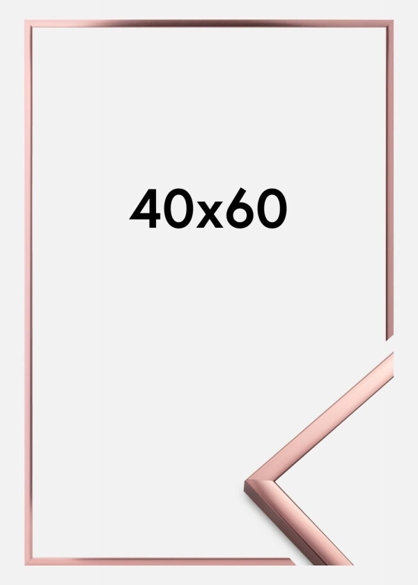 Ramme Poster Aluminum Roségull 40x60 Cm