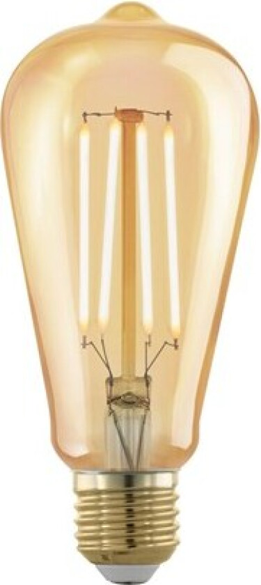 Eglo - LED-filamentlyspære - form: ST64 - E27 - 4 W (ekvivalent 28 W) - varmt hvitt lys - 1700 K