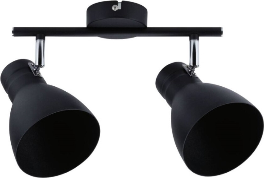 Davy, Overflade spotlys, E27, 2 pære(r ), Sort