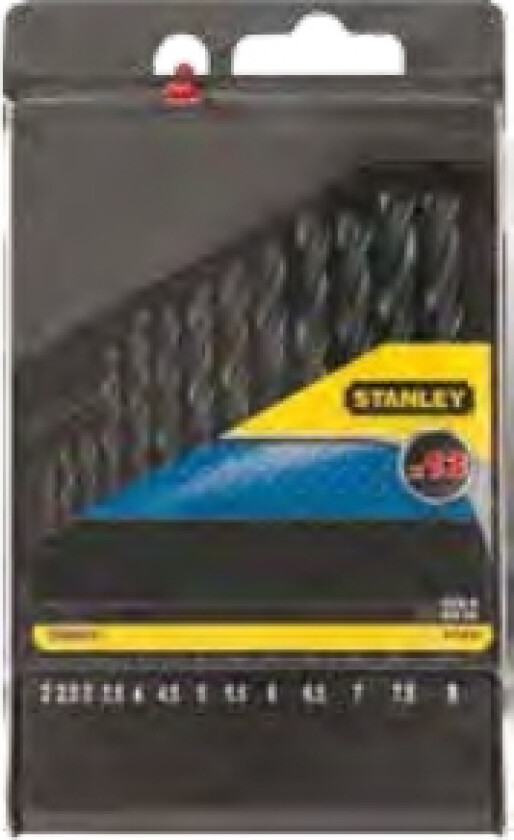 Stanley STA56030-QZ, Drill, Metall, Rolled High-Speed Steel (HSS-R), 1/2/3/4/5/6/7/8/9/10 mm, 10 stykker