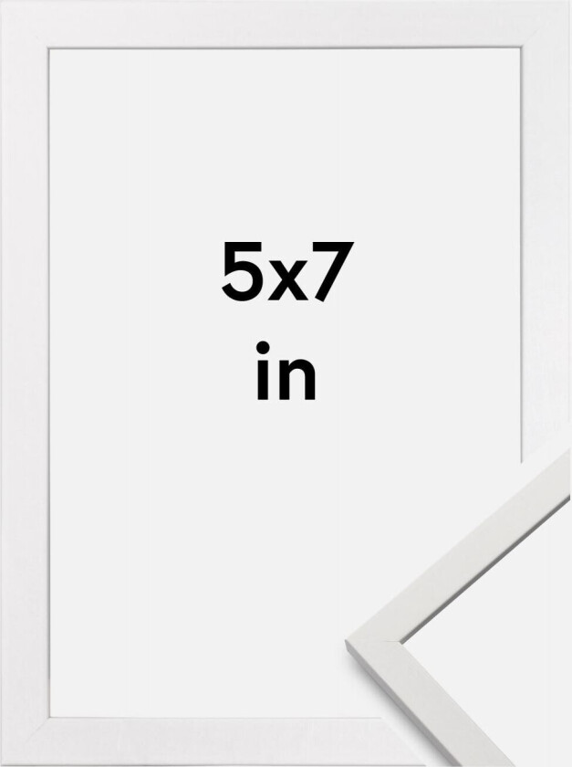 Ramme Edsbyn Akrylglass Hvit 5x7 Inches (12,7x17,8 Cm)