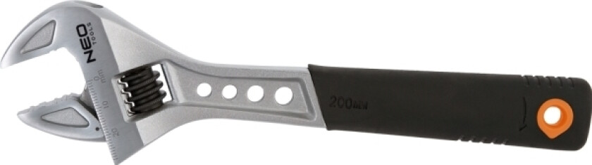 Neo Justerbar skiftenøkkel 250 mm, rekkevidde 0-33 mm