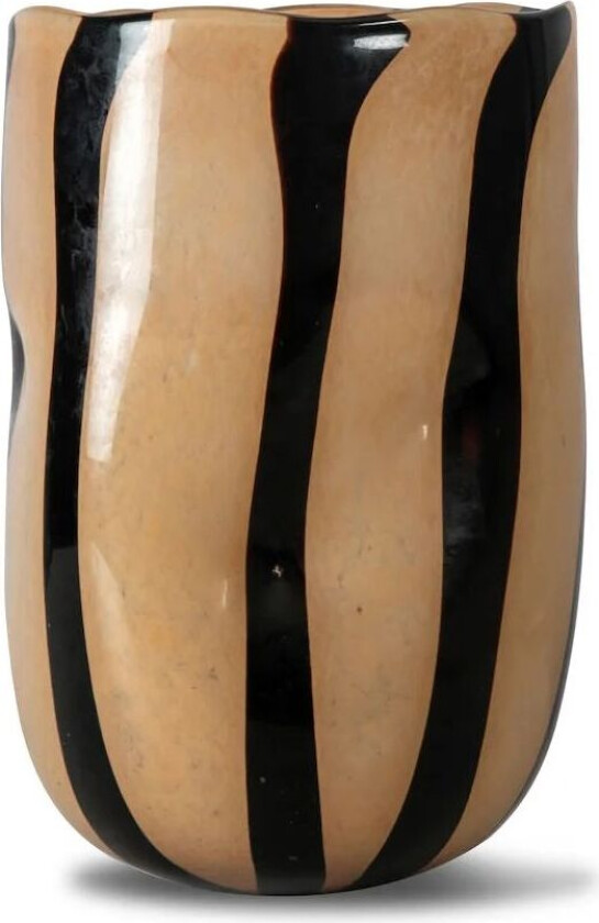 Curt vase 30 cm Svart-beige