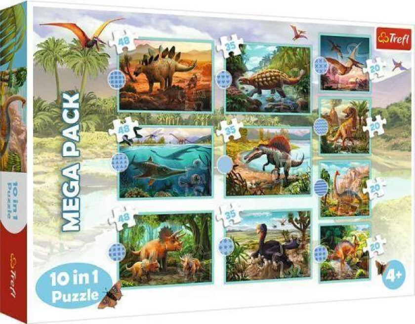 Puzzle 10w1 W świecie dinozaurów