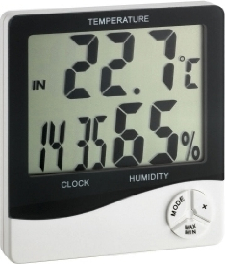 WS 5031 - Thermo-Hygrometer mit Uhrzeitanzeige, Digitalt, Rektangulær, AAA, 1,5 V, 98 mm, 52 mm