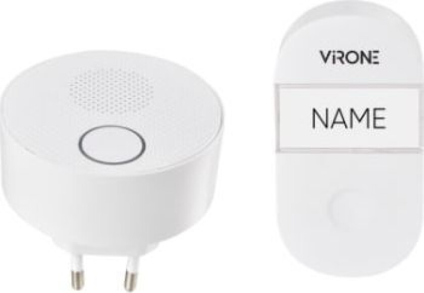 SONUS AC trådløs ringeklokke, nettverk, batterifri knapp, læringssystem, 38 lyder, 100m, DB-2
