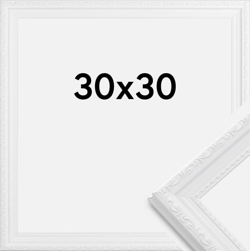 Ramme Abisko Akrylglass Hvit 30x30 Cm