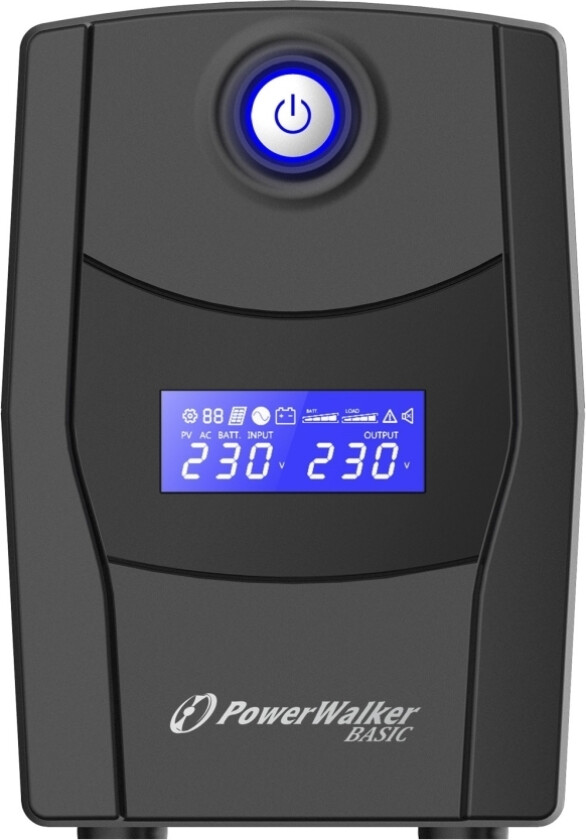 PowerWalker VI 800 STL, Linje-Interactive, 0,8 kVA, 480 W, Sinus, 162 V, 290 V
