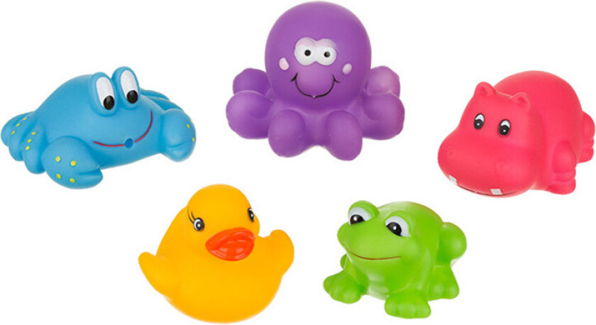 Badeleker Fargerike Dyr 5 Stk.