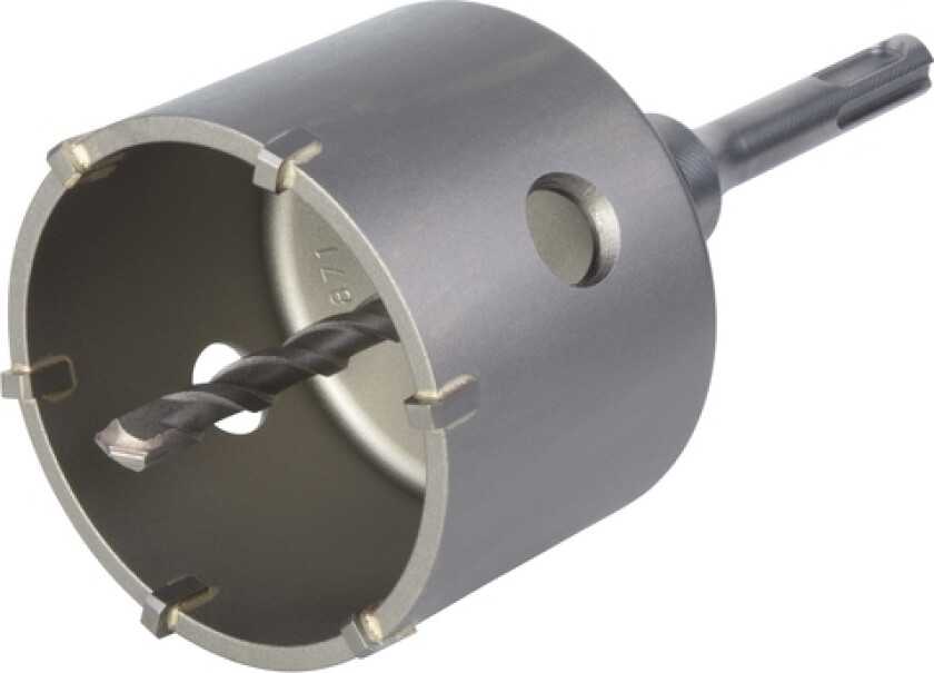 wolfcraft GmbH 5458000, Rotasjons hammer, Hullsag, Høyrehåndsrotasjon, 3,5 cm, 70 mm, Gips, porebetong, Murstein, Stein, Marmor, Granitt, Betong