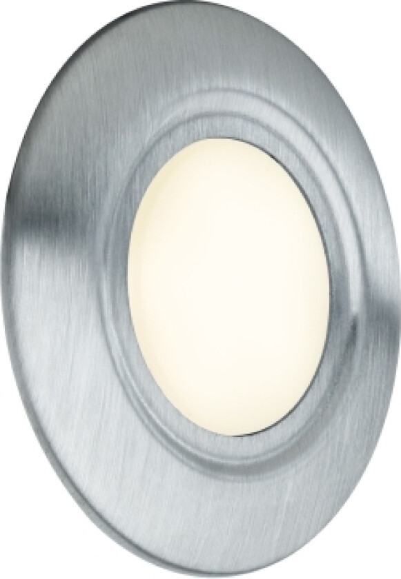 937.40, Innfelt, Rund, 1 ampuller, 3000 K, IP65, Rustfritt stål