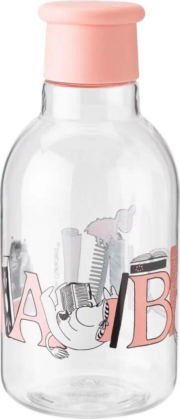 DRINK-IT Moomin ABC vannflaske 0,5 liter Salmon