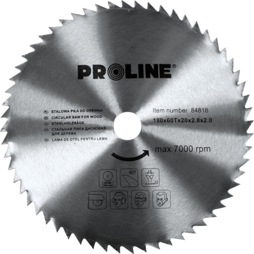 Pro-Line Wood sirkelsag 200x30mm 60 tenner. - 84820