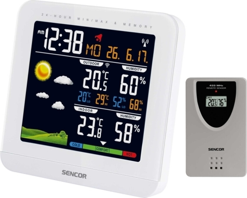 SWS 5600, Hvit, Inne hygrometer, Inne Termometer, Utendørs Fuktighetsmåler, Utendørs Barometer, 20 - 99%, 20 - 99%, -10 - 50 °C, -20 - 50 °C