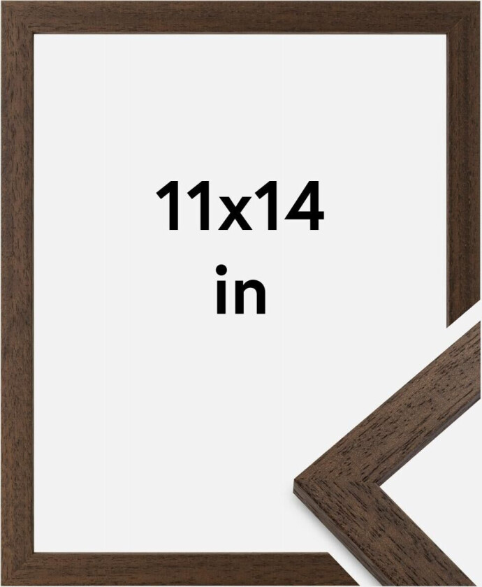 Ramme Brown Wood Akrylglass 11x14 Inches (27,94x35,56 Cm)