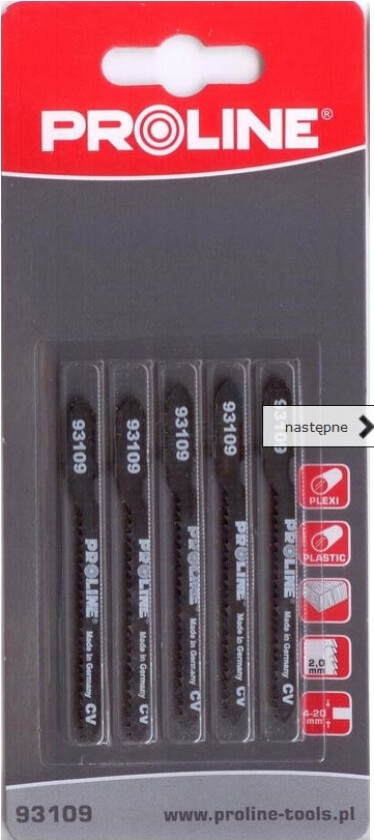 Pro-Line stikksagblad for plexiglass 50x2,0 mm type T 5 stk. - 93408