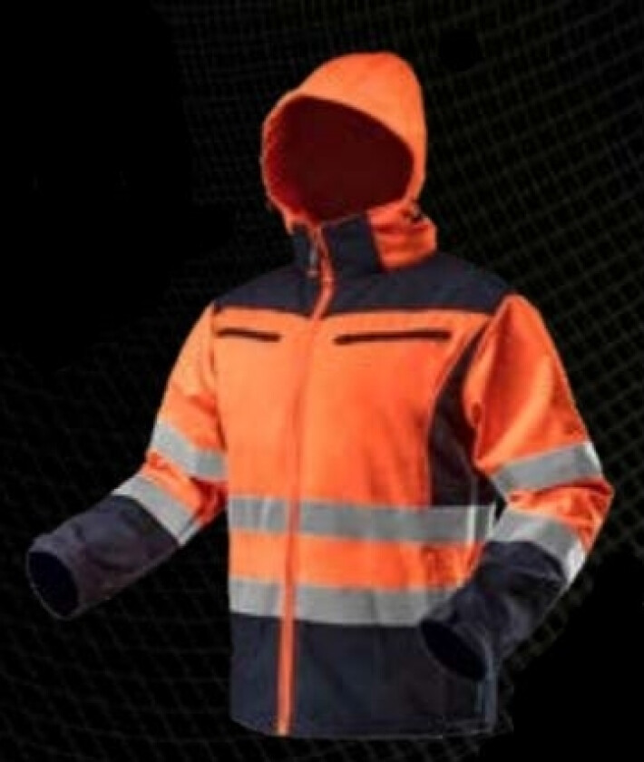 Neo Tools Neo Warning arbeidsjakke med hette Softshell Orange XXL størrelse (81-701-XXL)