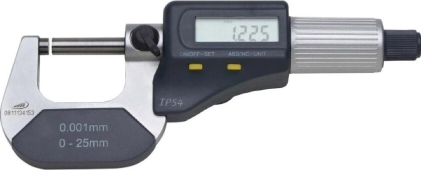 HELIOS PREISSER Elektron. Bügelmessschraube 25-50mm o.Datenausgang 0912502 Micrometer Med digitalt display 25 - 50 mm Aflæsning: 0.001 mm DIN 863-1